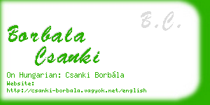 borbala csanki business card